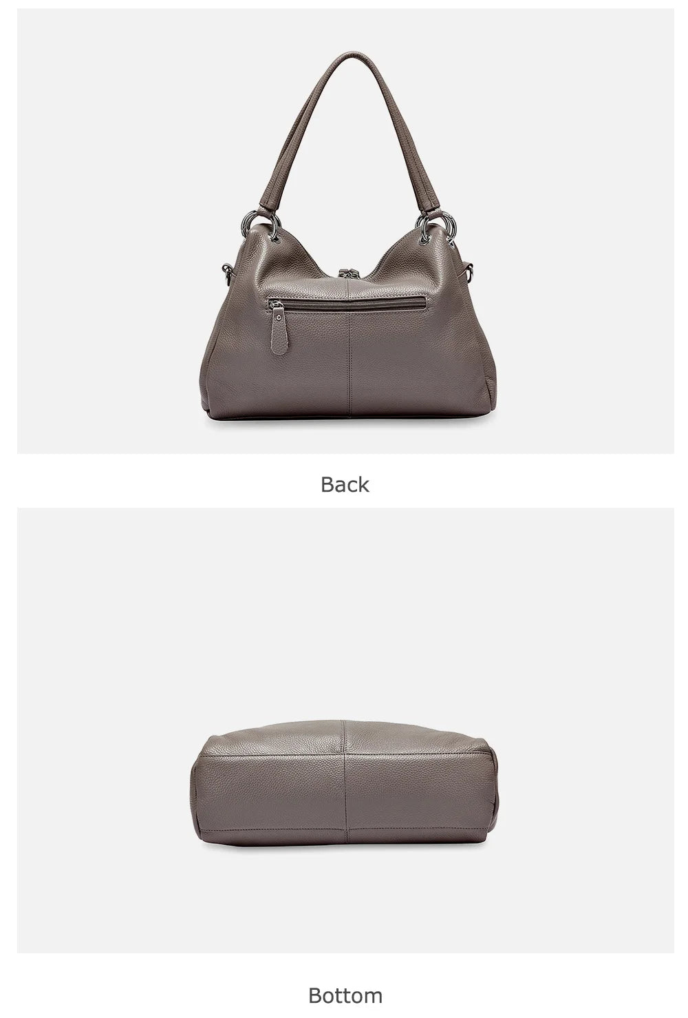 Zency Fashion Hobos 100% Genuine Leather Soft Skin Women Shoulder Bag Classic Black Elegant Lady Crossbody Purse Tote Handbag