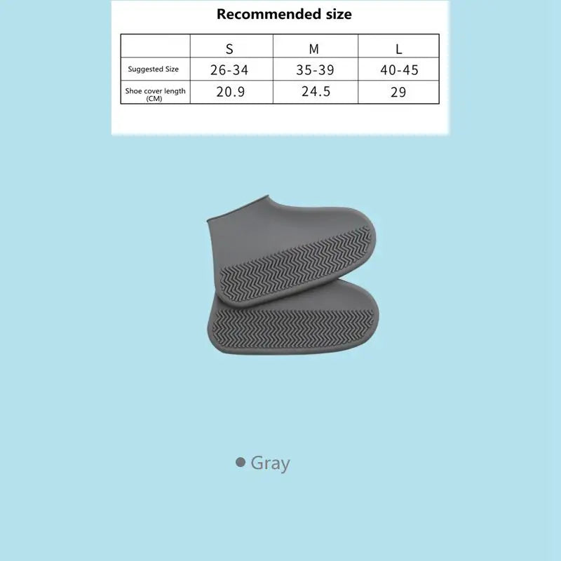 1Pair Reusable Waterproof Rain Shoes Covers Slip-resistant Rubber Rain Boot Overshoes Outdoor Walking Shoes Accessories Dropship