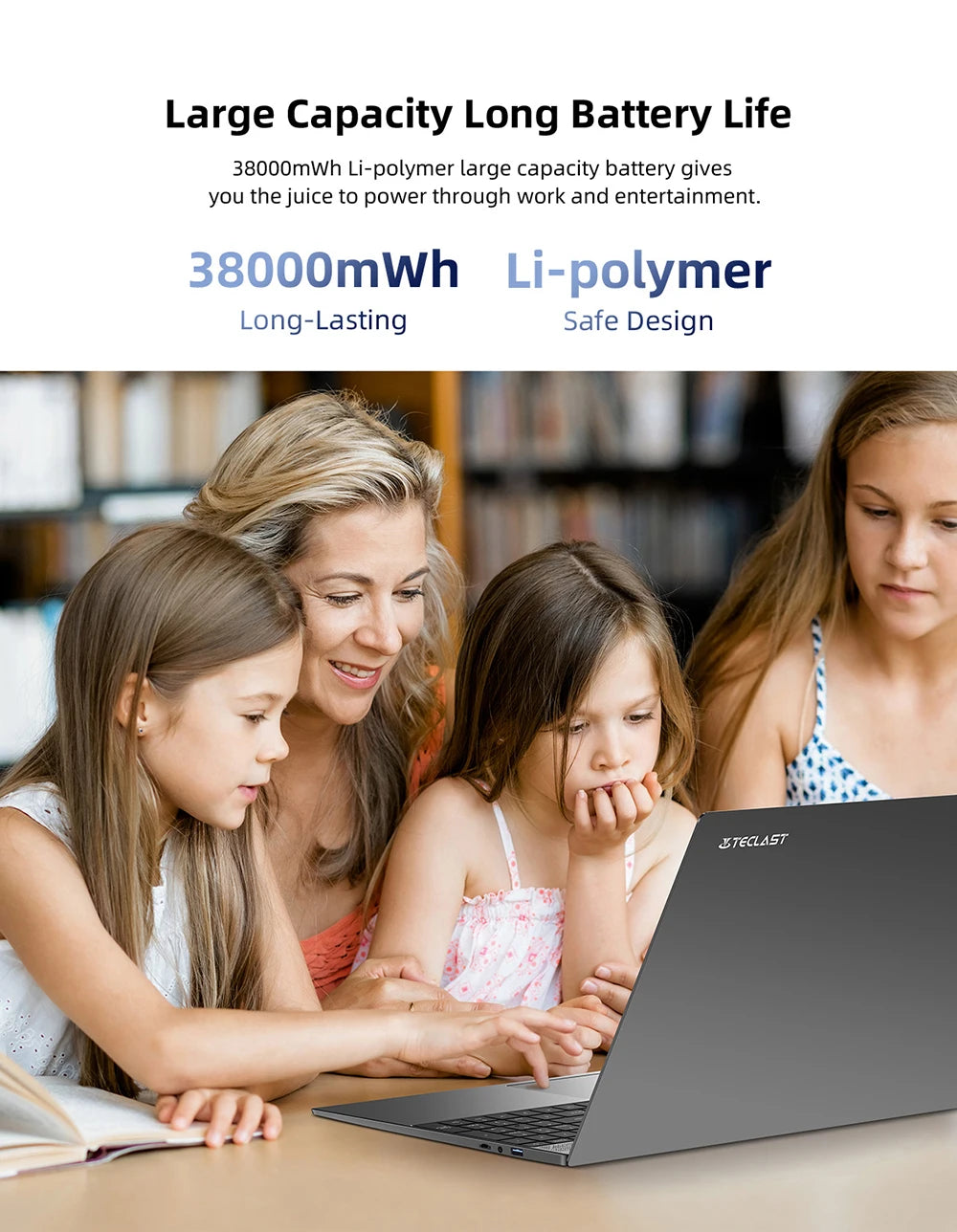 Teclast F15 Plus 2 Laptop 15.6 Inch Windows 11 Laptop 8Gb Ram 256Gb Ssd Gemini Lake N4120 Usb3.0 Mini-Hdmi Full Size Keyboard
