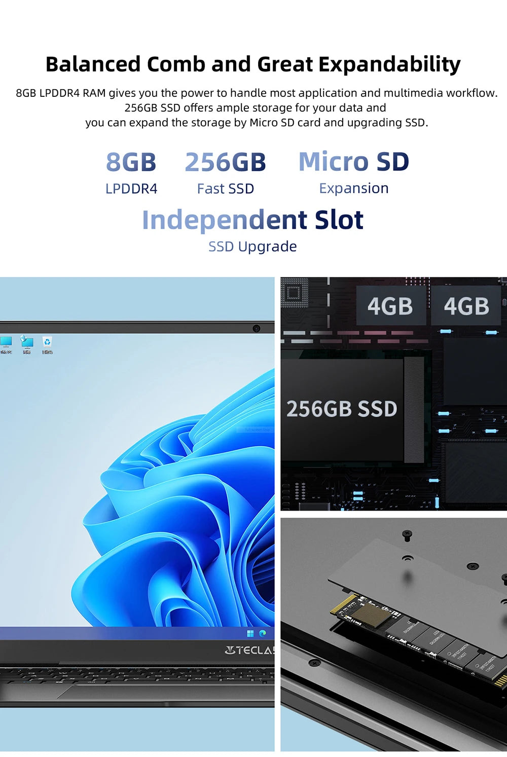 Teclast F15 Plus 2 Laptop 15.6 Inch Windows 11 Laptop 8Gb Ram 256Gb Ssd Gemini Lake N4120 Usb3.0 Mini-Hdmi Full Size Keyboard