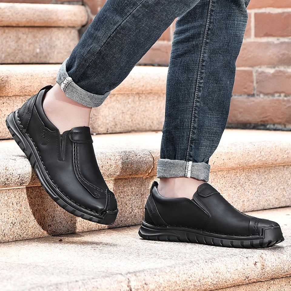 Nougxm Men Shoes Slip On Loafers Spring Autumn Comfortable Fashion designer Casual Leather Men Shoes