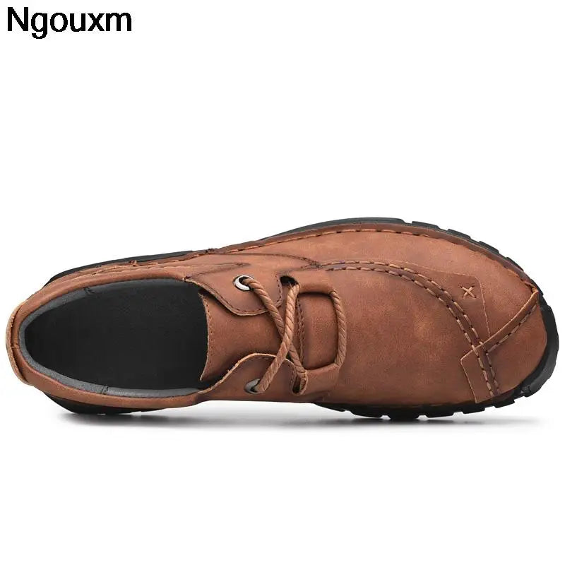 Nougxm Men Shoes Slip On Loafers Spring Autumn Comfortable Fashion designer Casual Leather Men Shoes