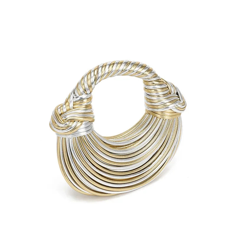 2024 New Fashionable Creative Women's Handbag Cross-border Style Hand-woven Label Bread Bag Underarm Bag Crossbody Clutch