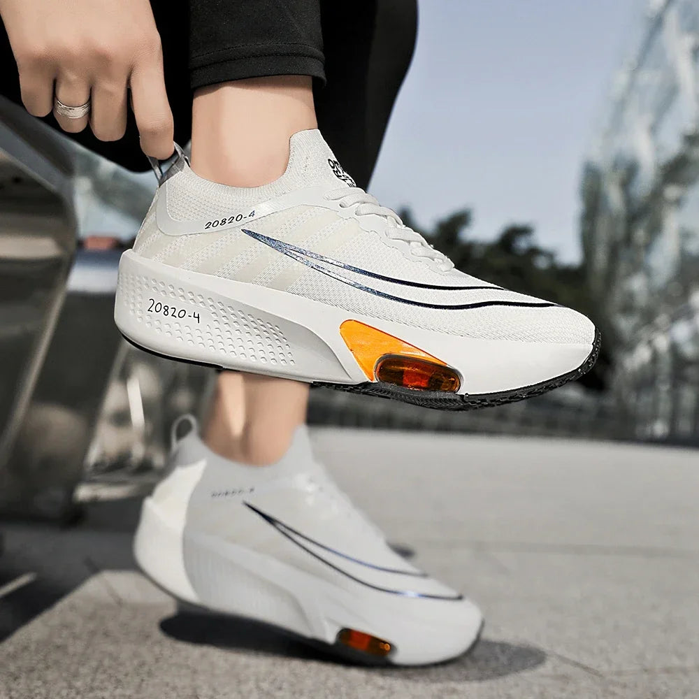 New Foreign Trade Couple Sports and Leisure Shoes Fashionable and Versatile Thick Bottom Lightweight Air Cushioned Running Shoes