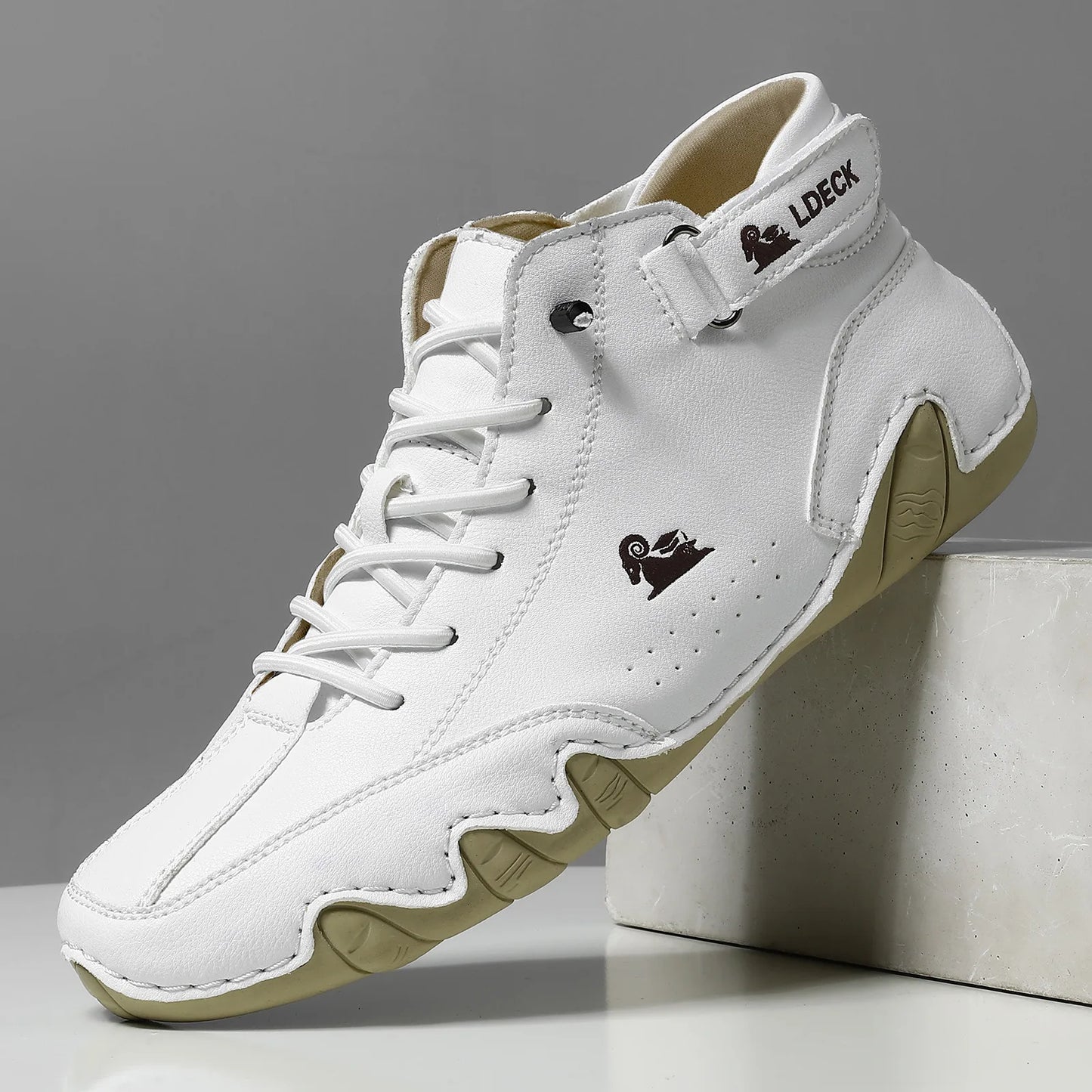 Men Boots Casual Motorcycle Winter Shoes 2025 Waterproof High Top Sneakers Luxury Footwear