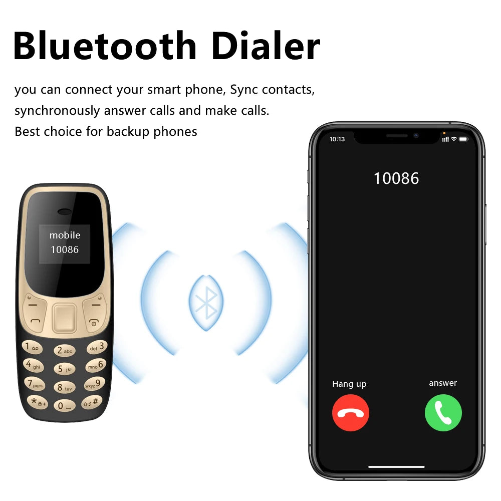 SERVO BM10 Mini Mobile Phone 2 SIM Card Bluetooth Earphone Voice Changer Dialer Low Radiation Sound Recording Small Cellphone