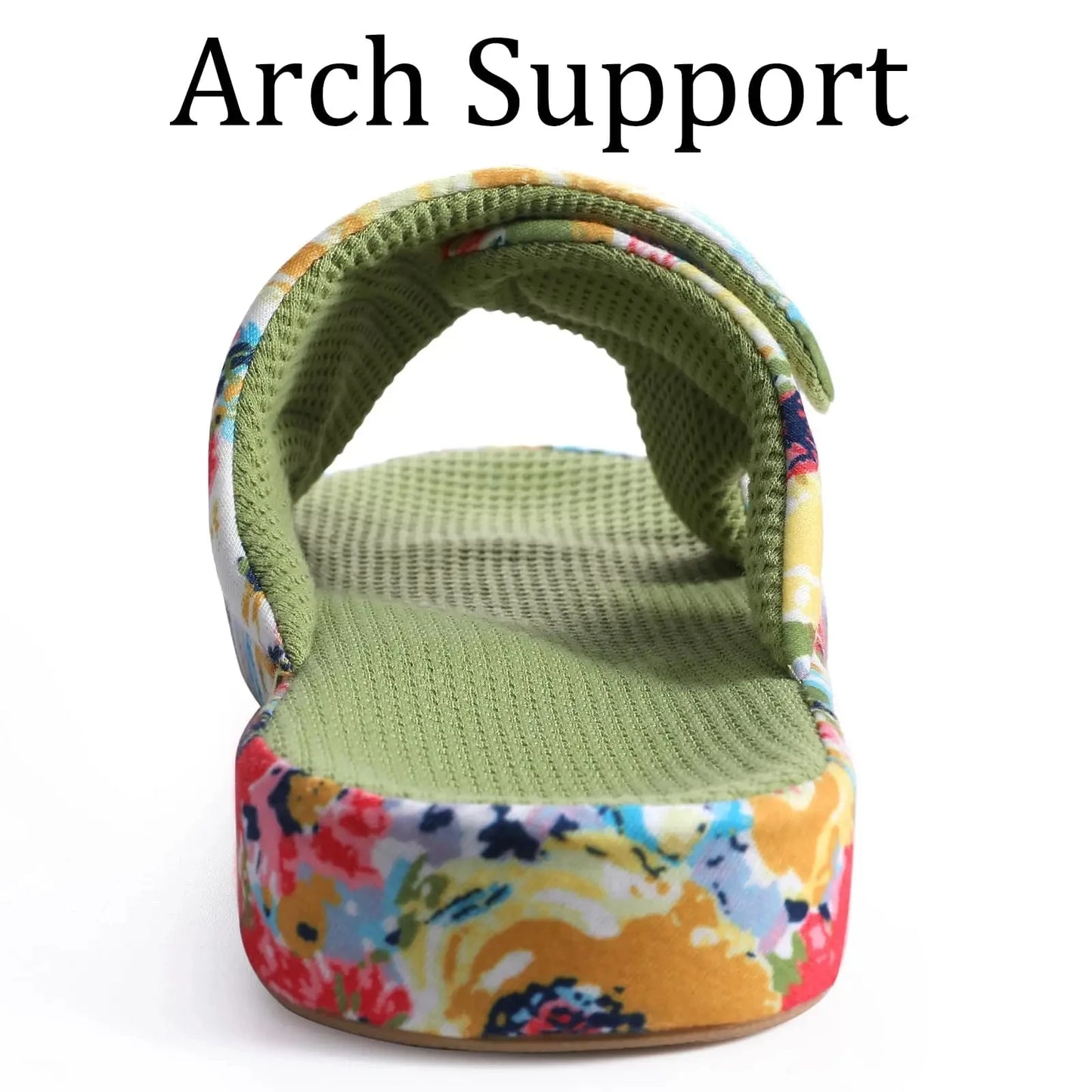 Litfun Women Orthopedic Home Slippers Fashion Open Toes Cozy Fur Flip-flops Indoor Flat Slides With Arch Support Cotton Slippers