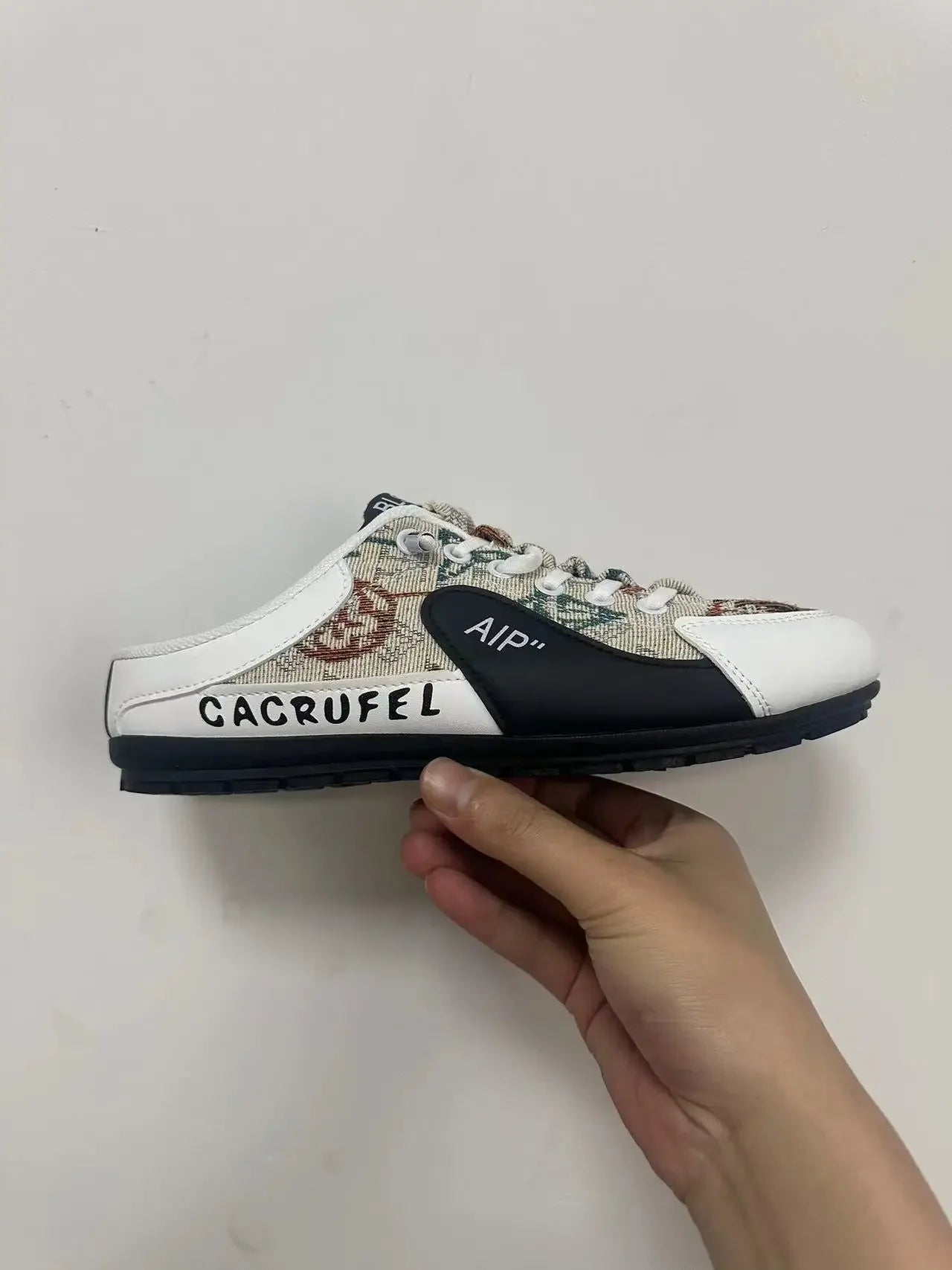 Men Non-slip Vulcanize Shoes Fashion Half Slippers Mesh Cloth Shoes for Man Casual Shoe Male Comfortable Flat Footwear 2025