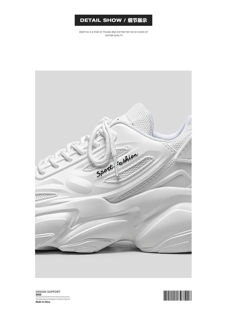 Men's low top Korean fashion sports shoes four season outdoor soft sole comfort casual running shoes student breathable sneakers