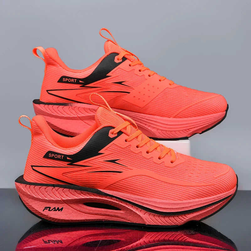 Couple Men's and Women's Carbon Plate Full-Length Summer Breathable Running Professional Breathable Running Shoes Shock-Absorbin