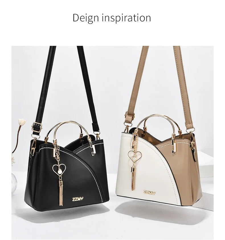 2025 New Women PU Handbag Bag Korean Style Large Capacity Shoulder Crossbody Bag Ladies High quality Leather Daily shopping Bag