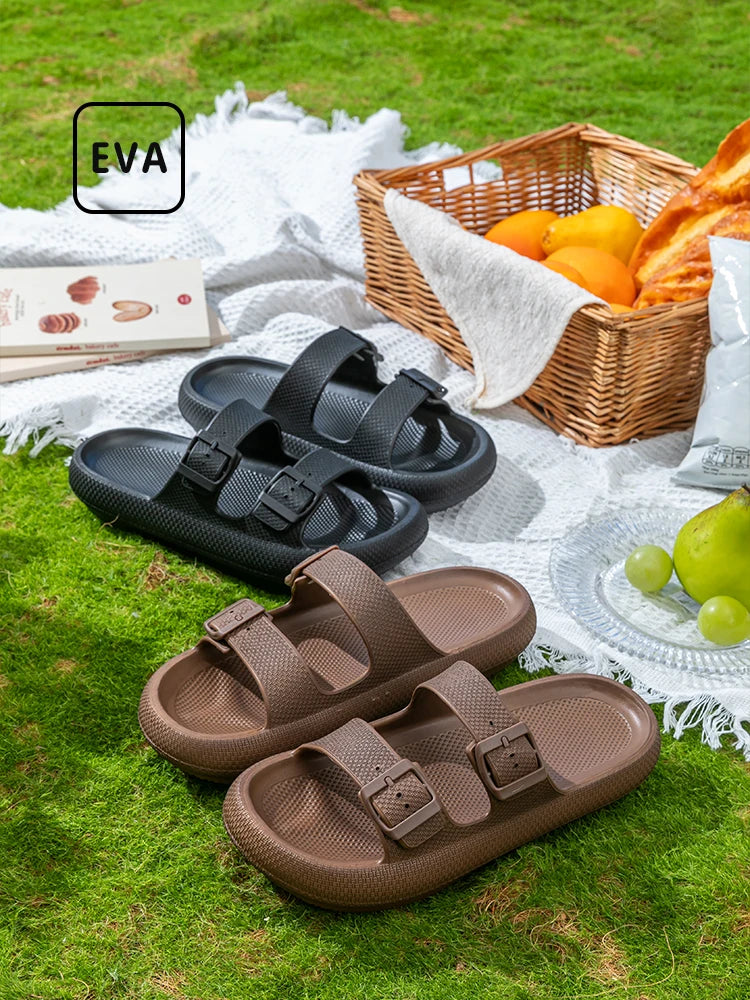 2025 New Men's Outdoor Fashion Thick Sole Sandals - Non-Slip Shower Slippers for Bathroom, Lightweight Comfortable House Slipper