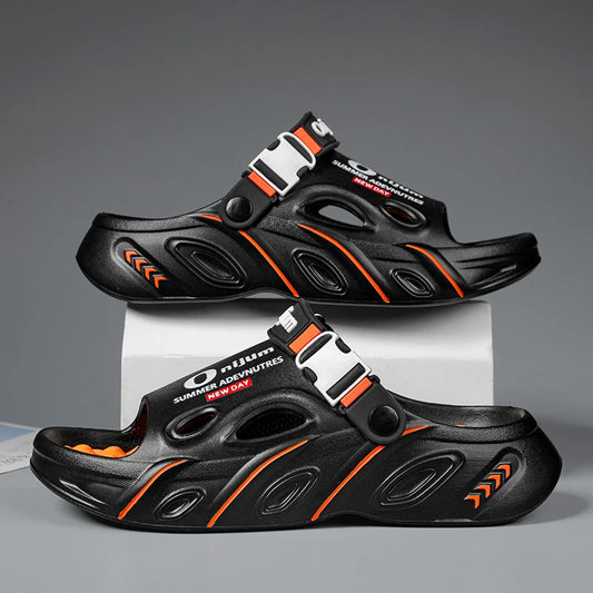 2025 New Men Slippers Summer Slides Dual-purpose Sandals EVA Soft-sole Unisex Men Women Indoor Outdoor Walking Beach Shoes