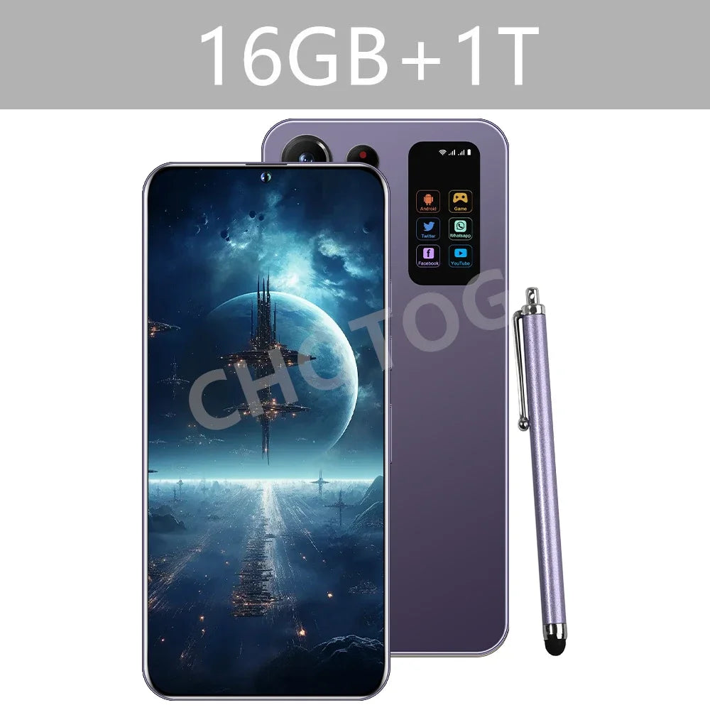 S+ 25 Ultra Global Version Original 7.3HD Mobile Phones 4G 5G Dual Sim Card Cell Phone Android 14 Smartphone 7800mAh Cellphone