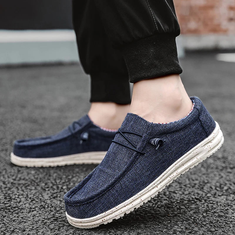 Men Casual Shoes Slip on Canvas Loafers Comfortable Walking Flats for Man Non Slip Soft Moccasins Sneakers Summer loafers