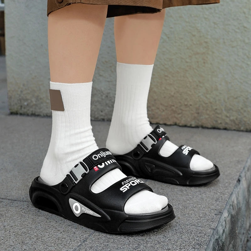 Summer Men's Outdoor Sandals Slippers Beach Comfortable Slides Soft Clogs Men Casual Shoes Garden Shoes Men Women Beach Sandals