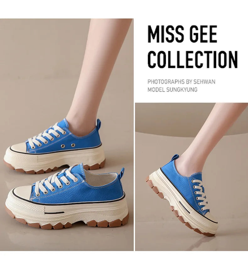 Canvas Womens Shoes High Platform Sneakers for Women 2023 New Breathable Woman Tennis Shoes Casual Women's Tennis Scarpe Donna