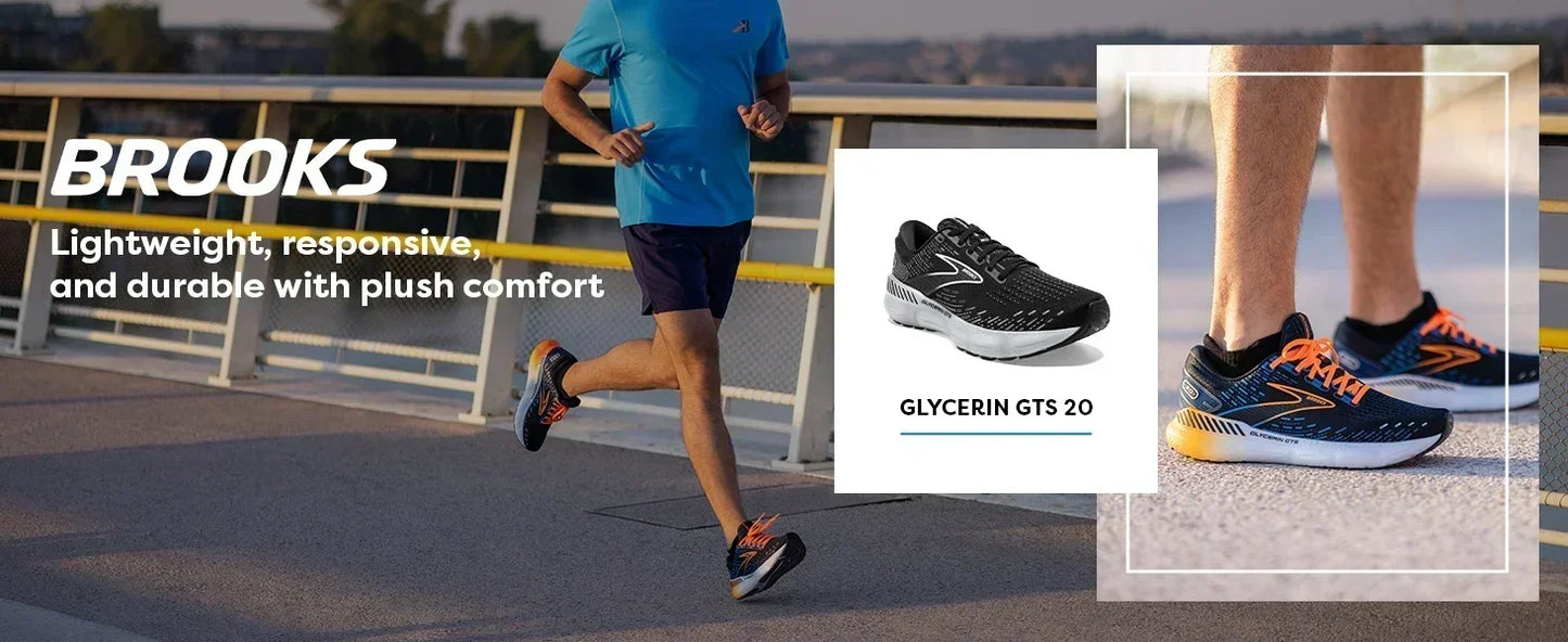 Brooks Men's Glycerin 20 Neutral  Offers A Breathable Upper And Luxurious Cushioning For Comfort