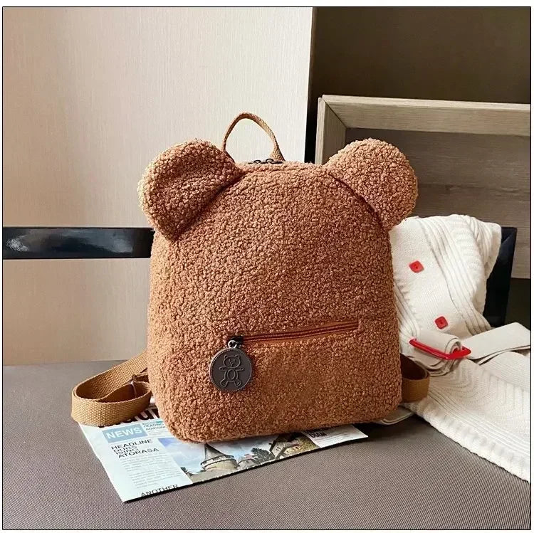 Girl Cute Backpack Women Sweet Travel Backpack Bag High Quality School Bag Girl Solid Soft Handbag Backpack Women