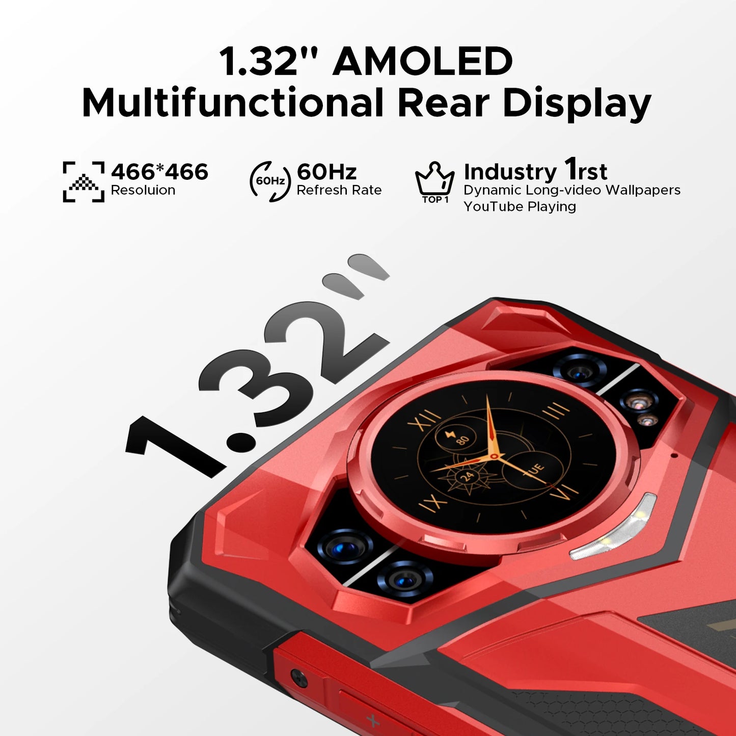 World Premiere DOOGEE S200 Plus 5G AI Rugged Phone Dimensity 7300 1.32" Rear Display 12+512GB 6.72'' 10100mAh Battery Smartphone