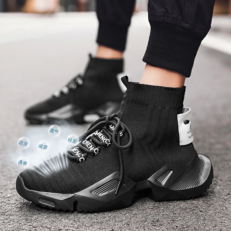 Fashion High Quality Men Sneakers Mesh Casual Shoe Men's Lace-up Shoes Lightweight Comfortable Walking Sneaker Men's Sneakers