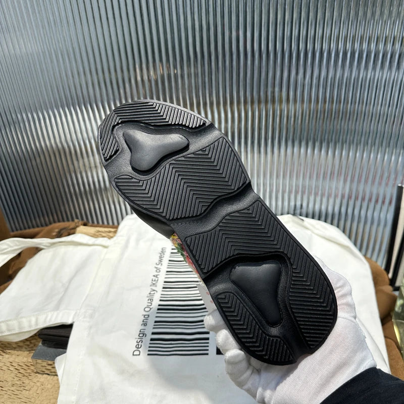 Handcrafed Casual Sneakers Man Platform Leather Canvas Sports Running Shoes Zip Upper Trainers Breathable Men Footwear Man Shoes