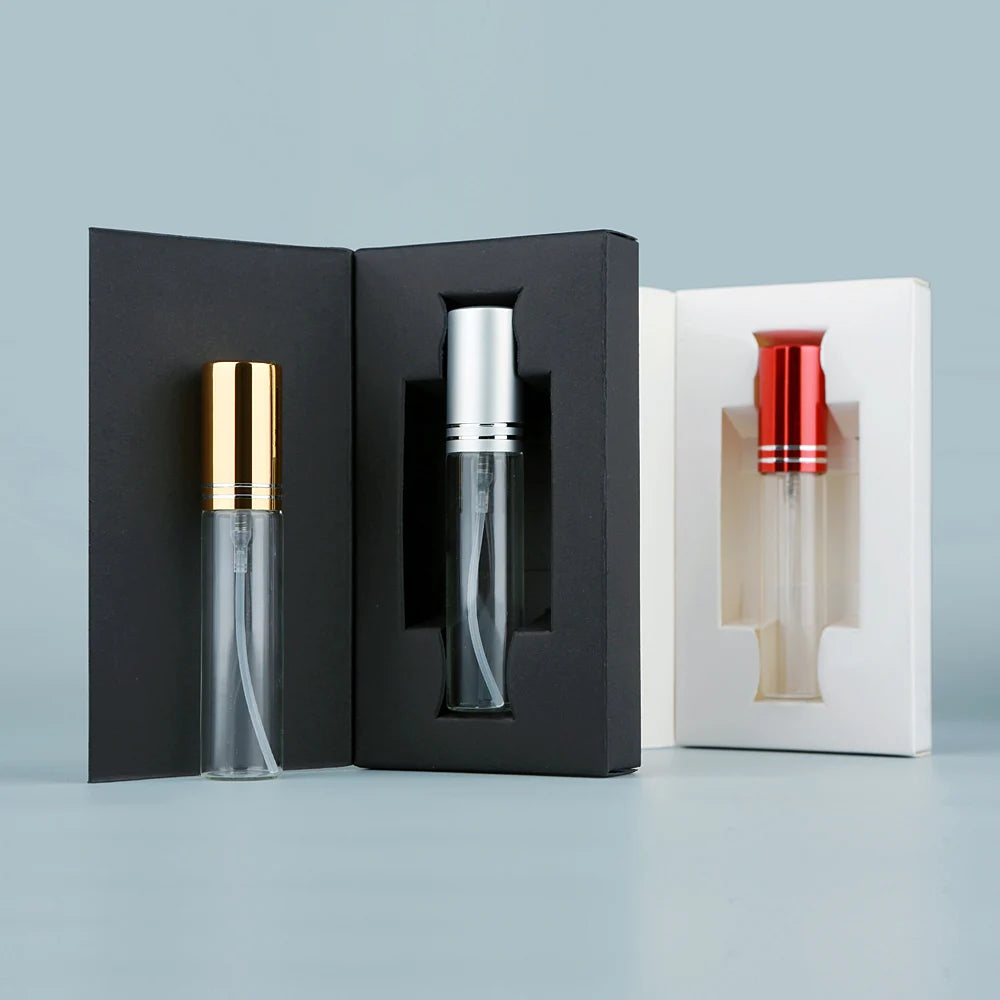 50個5毫升10毫升香水噴霧瓶帶包裝可再填充噴頭香水瓶鋁製迷你噴霧瓶