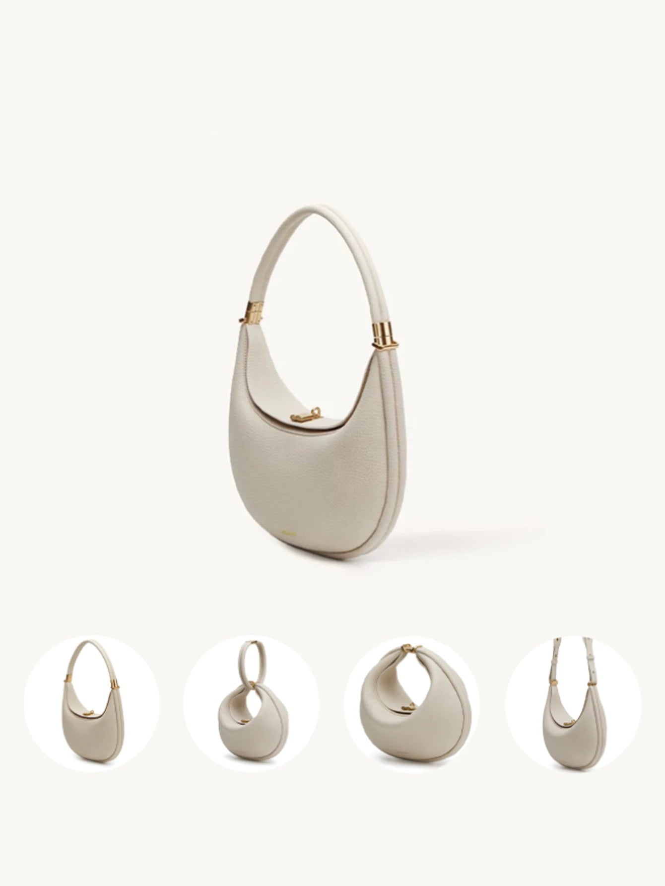 Fresh and casual versatile pine crescent bag, fashionable and luxurious one shoulder armpit bag