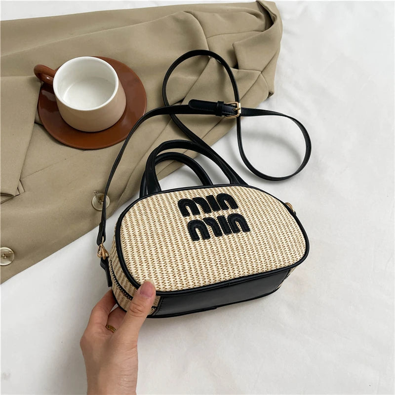 Crossbody Bags for Women 2025 New Summer Straw Bag High Quality Purse and Handbag Designer Shoulder Bag Cute Beach Bag