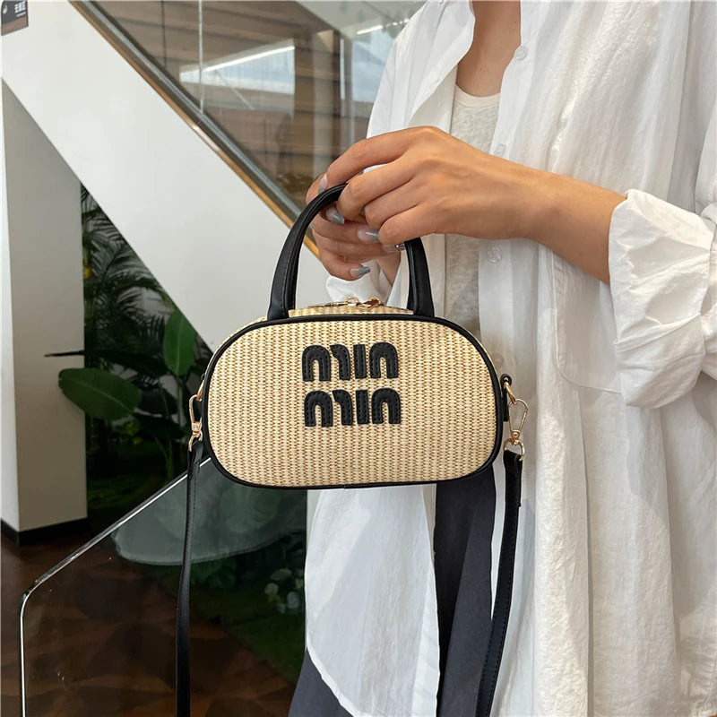 Crossbody Bags for Women 2025 New Summer Straw Bag High Quality Purse and Handbag Designer Shoulder Bag Cute Beach Bag