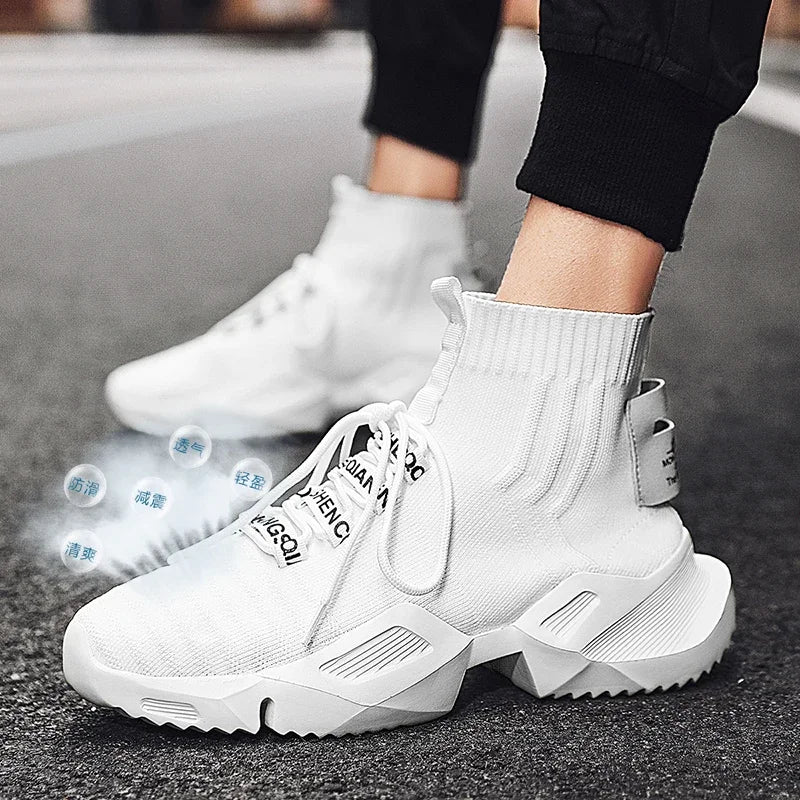 Fashion High Quality Men Sneakers Mesh Casual Shoe Men's Lace-up Shoes Lightweight Comfortable Walking Sneaker Men's Sneakers