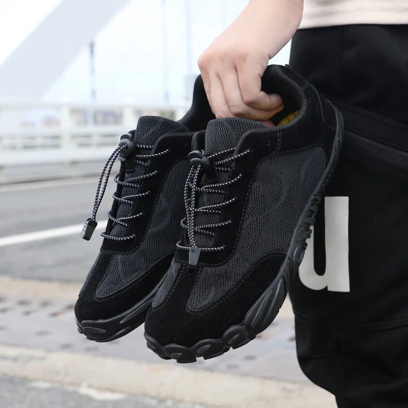 Wide Fit Sneakers for Men and Women Zero Drop Barefoot Shoes with Elastic Band for Beach Hiking and Daily Wear