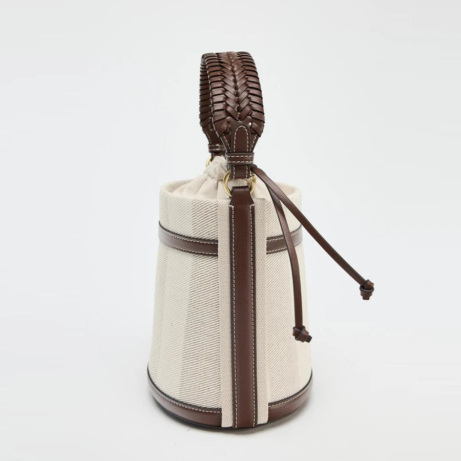 Fashion Bucket Bag Weave Handle Women Handbags Luxury Designer Pu leather Shoulder Crossbody Bags Small Tote Purses 2025