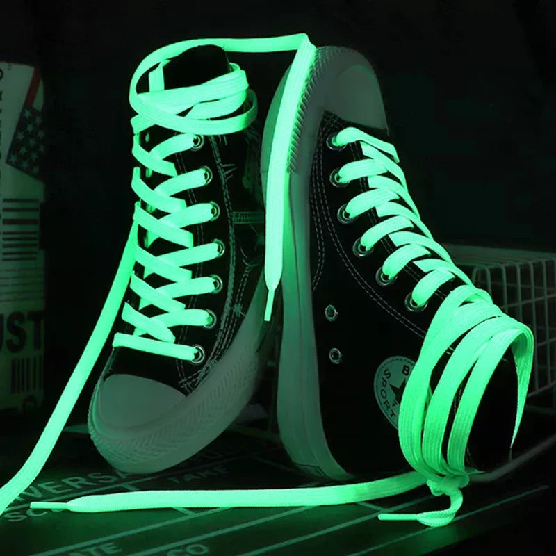 1pair Shoelaces Glow In The Dark Night Luminous Sports Shoes Accessories Elastic Laces Shoestrings Shoelaces for Kid Sneakers