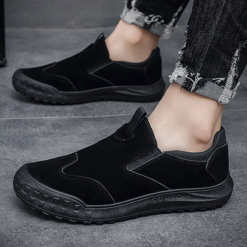 2025Men's Workwear Casual Sneakers Indoor Breathable Loafers Outdoor Seasonal Lightweight Beach Shoes Soft Sole Non-slip Fashion