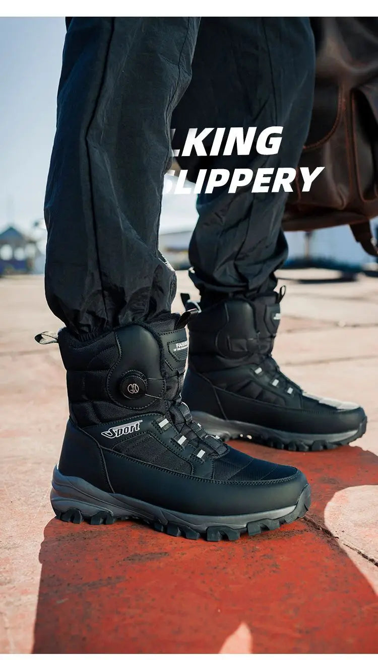 2025 Winter New Thick-soled Non-slip Comfortable Lightweight Velvet Outdoor Cotton Boots Men