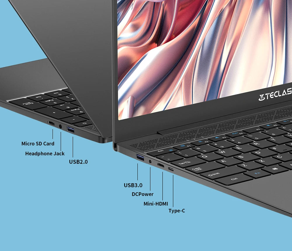 Teclast F15 Plus 2 Laptop 15.6 Inch Windows 11 Laptop 8Gb Ram 256Gb Ssd Gemini Lake N4120 Usb3.0 Mini-Hdmi Full Size Keyboard