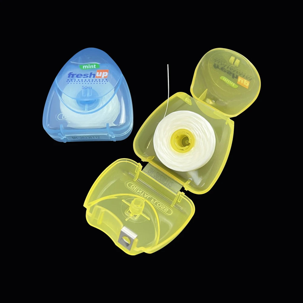 Portable Dental Floss Teeth Clean Oral Care Tooth Cleaner Teeth Gap Cleaning Polymer 50M Clean Wire Mint Toothpick Cleaning