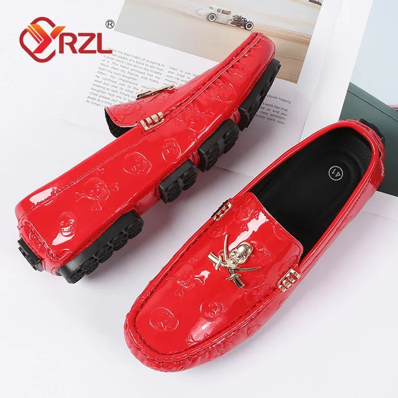 YRZL White Loafers Men Casual Shoes Handmade Lazy Shoes Men Loafers Moccasins Size 48 Breathable Slip on Driving Loafers for Men