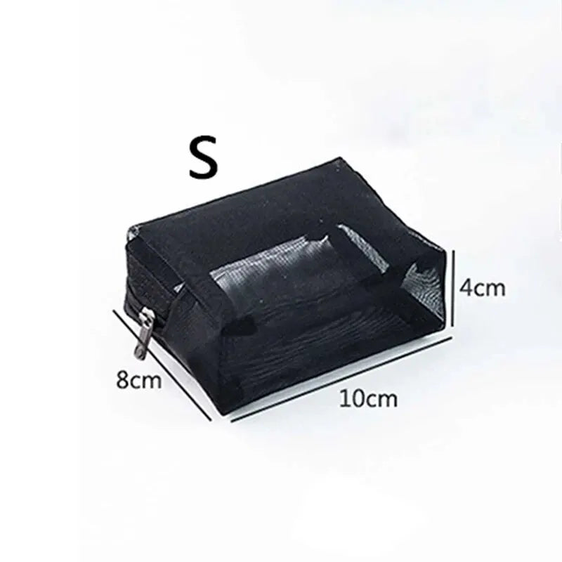 Simple Cosmetics Storage Bag For Women Large-capacity Waterproof Travel Portable Toiletries Storage Package Mesh Zipper Bag