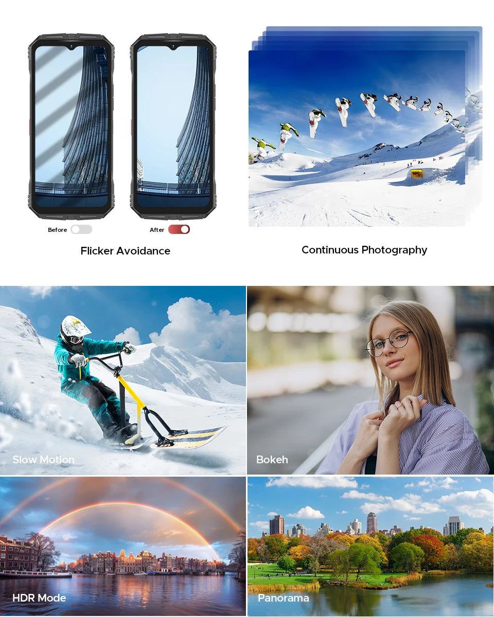 DOOGEE S118 Pro 5G Rugged Phone dimension 7050 6.6 ''FHD 120Hz 8GB RAM 512GB ROM 10800mAh Battery Cell Phone NFC Mobilephones