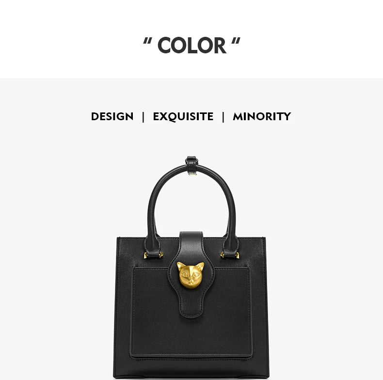 BAFELLI WOMEN'S BAGS NEW 2025 CELEBRITY FASHION CAT HANDBAG CROSSBODY SHOULDER FEMALE LEATHER DESIGNER STYLISH LUXURY PURSE