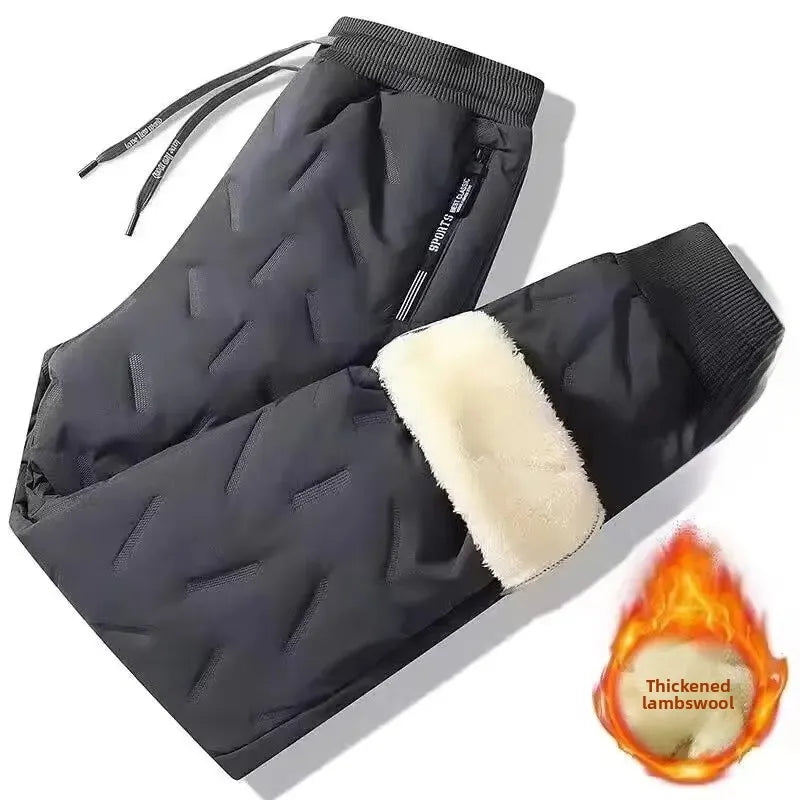 加厚抓絨衣男士冬季外套褲子套裝羊皮絨中老年棉衣爸爸裝中老年棉衣服