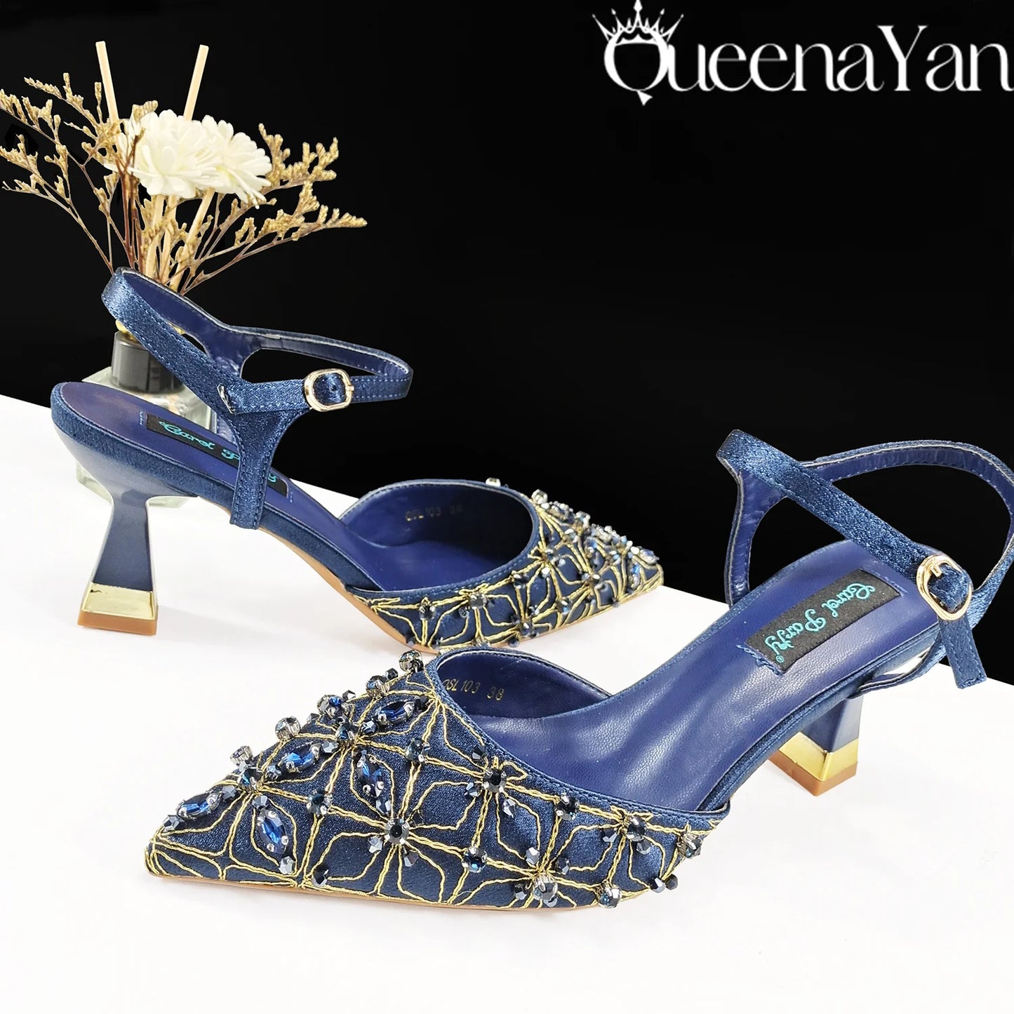 Festive Elegance:Spot Goods High Quality Women's Pumps Fashion Design For Nigeria Wedding Party Ladies Shoes