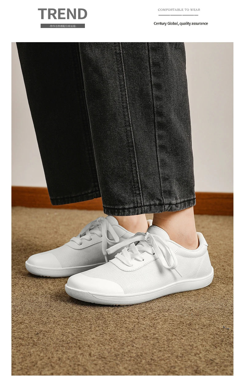 SNORW Wide Barefoot Shoes for Womens Mens Outdoor Trail Running Zero Drop Casual Sneaker