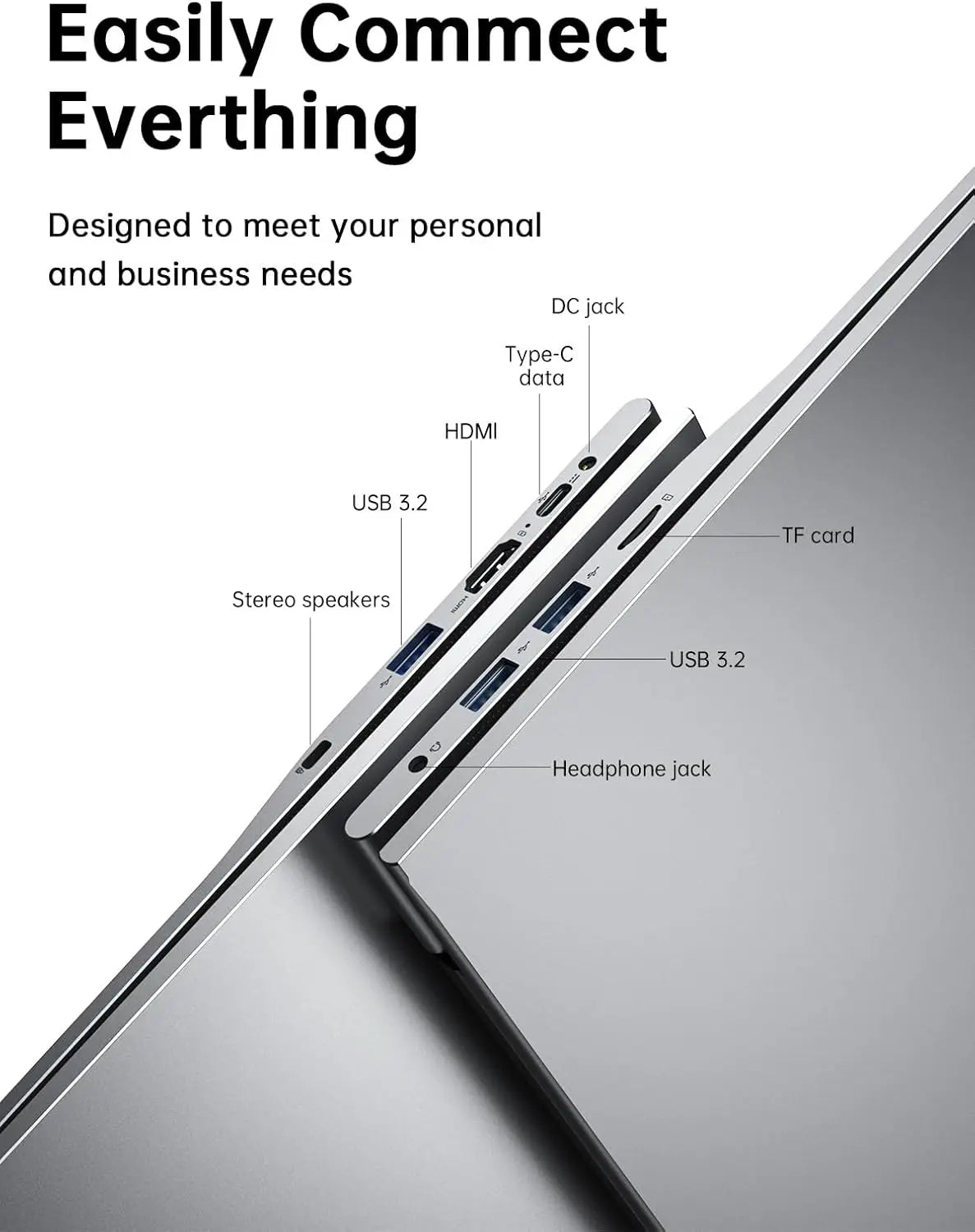 KAIGERR AX17 17.3 inch Laptop Intel N97 16GB RAM 512GB SSD Windows 11 Pro Notebook Wifi 6 BT5.2 6000Mah Battery