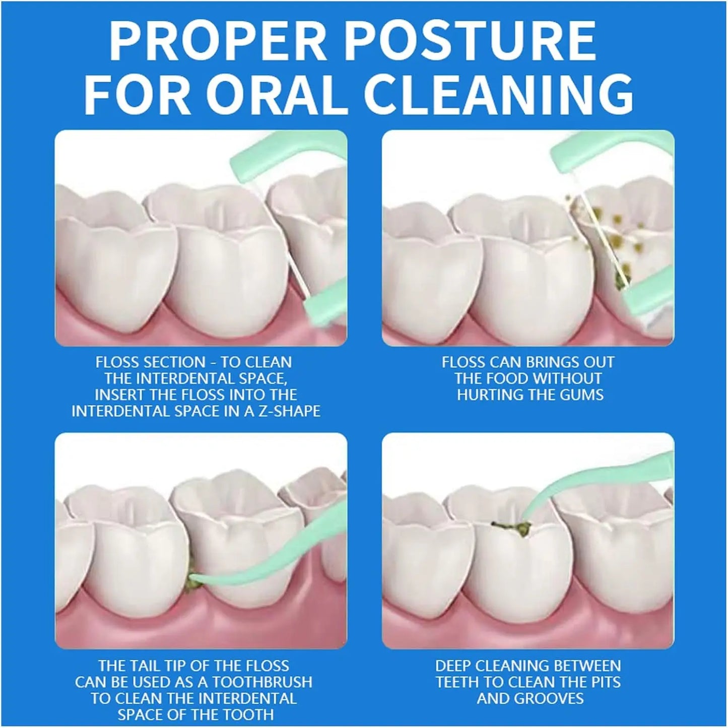 100 Count Dental Flossers Mint Gentle Clean Soft Floss With Superior Strength Cleaning Between Teeth Dental Floss Picks