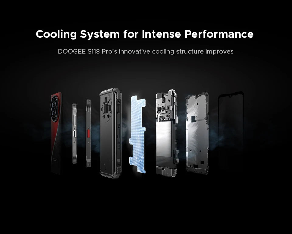 DOOGEE S118 Pro 5G Rugged Phone dimension 7050 6.6 ''FHD 120Hz 8GB RAM 512GB ROM 10800mAh Battery Cell Phone NFC Mobilephones