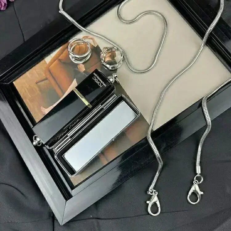 Lipstick Bag MINI Metallic Style Stainless Steel Chains Fashion Hasp Purse Euro-America Style
