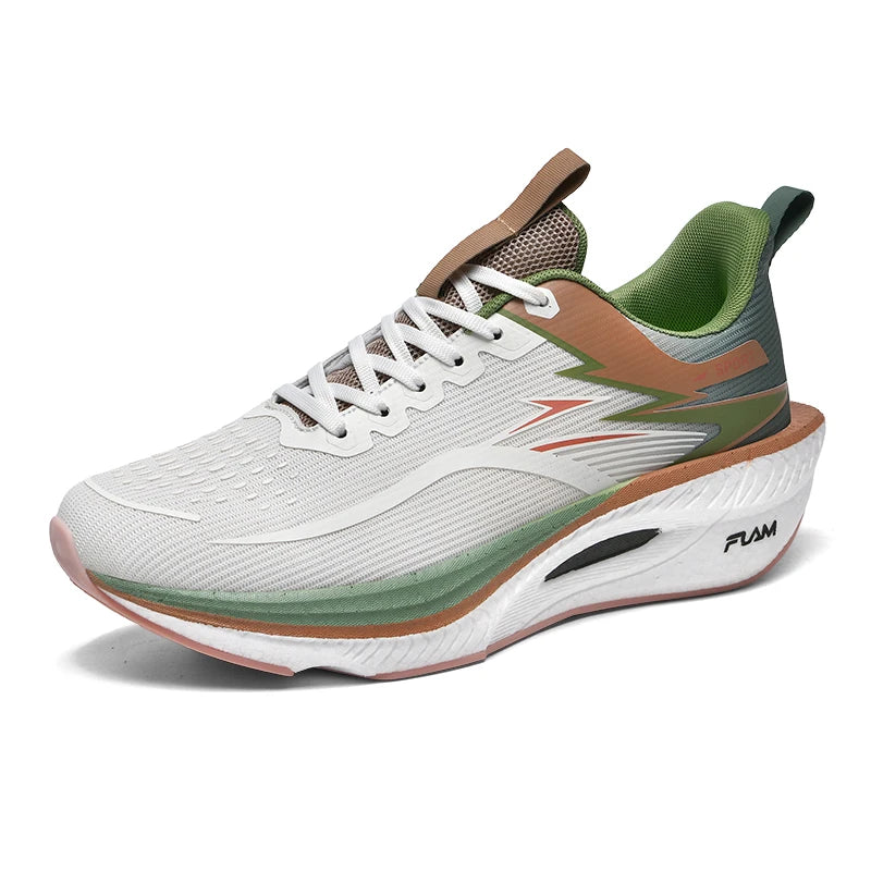 Couple Men's and Women's Carbon Plate Full-Length Summer Breathable Running Professional Breathable Running Shoes Shock-Absorbin